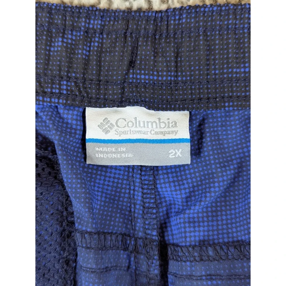 Columbia Swim Trunks Men's Size 2XL Blue All Over Print Swim Surf Beach‎ Wear
